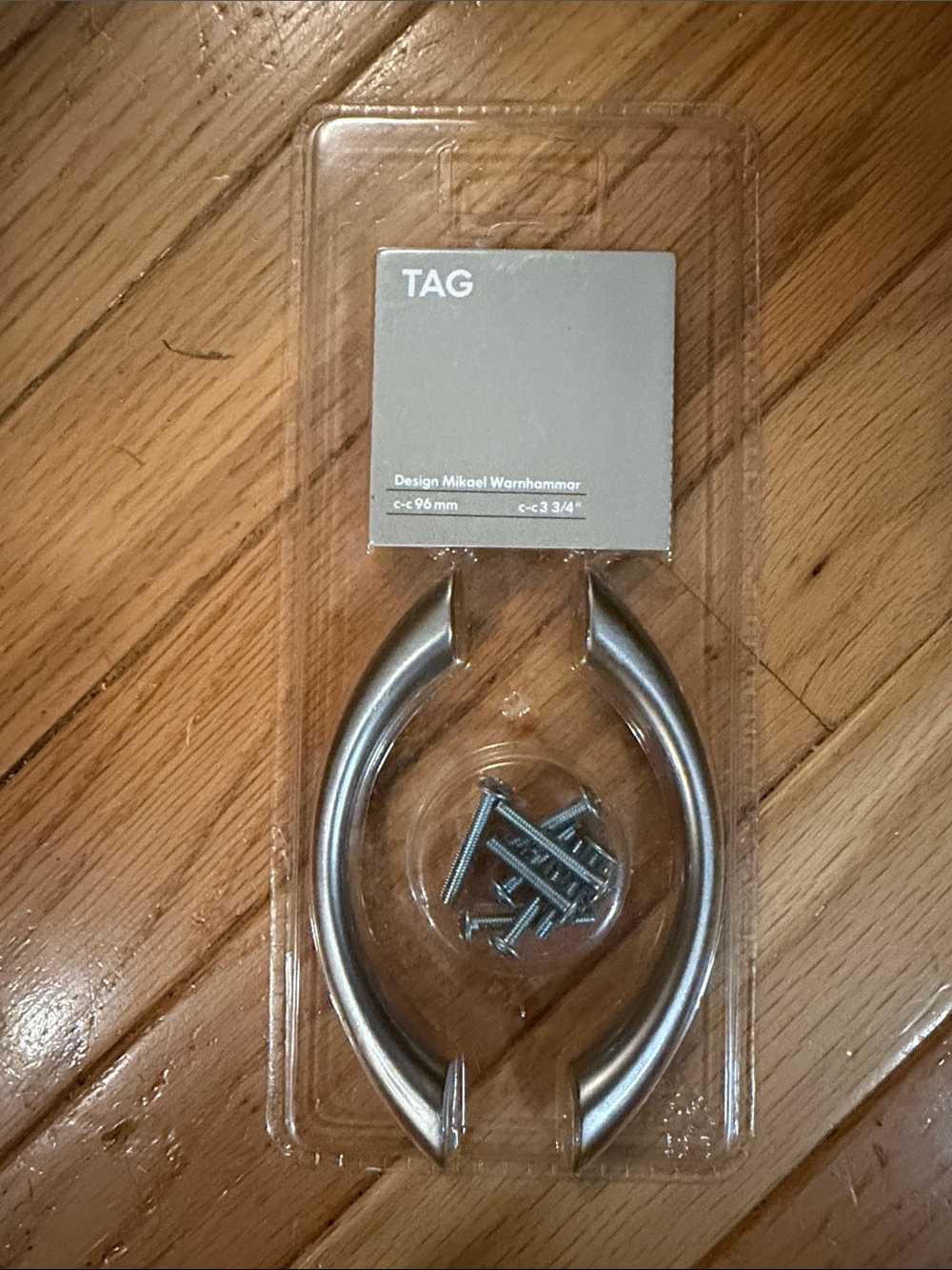 IKEA Tag Brushed Nickel Drawer/Cabinet Handles Set with Mounting Hardware
